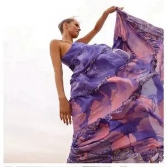 Long flowy pink/purple maxi dress - Picture 5 of 7